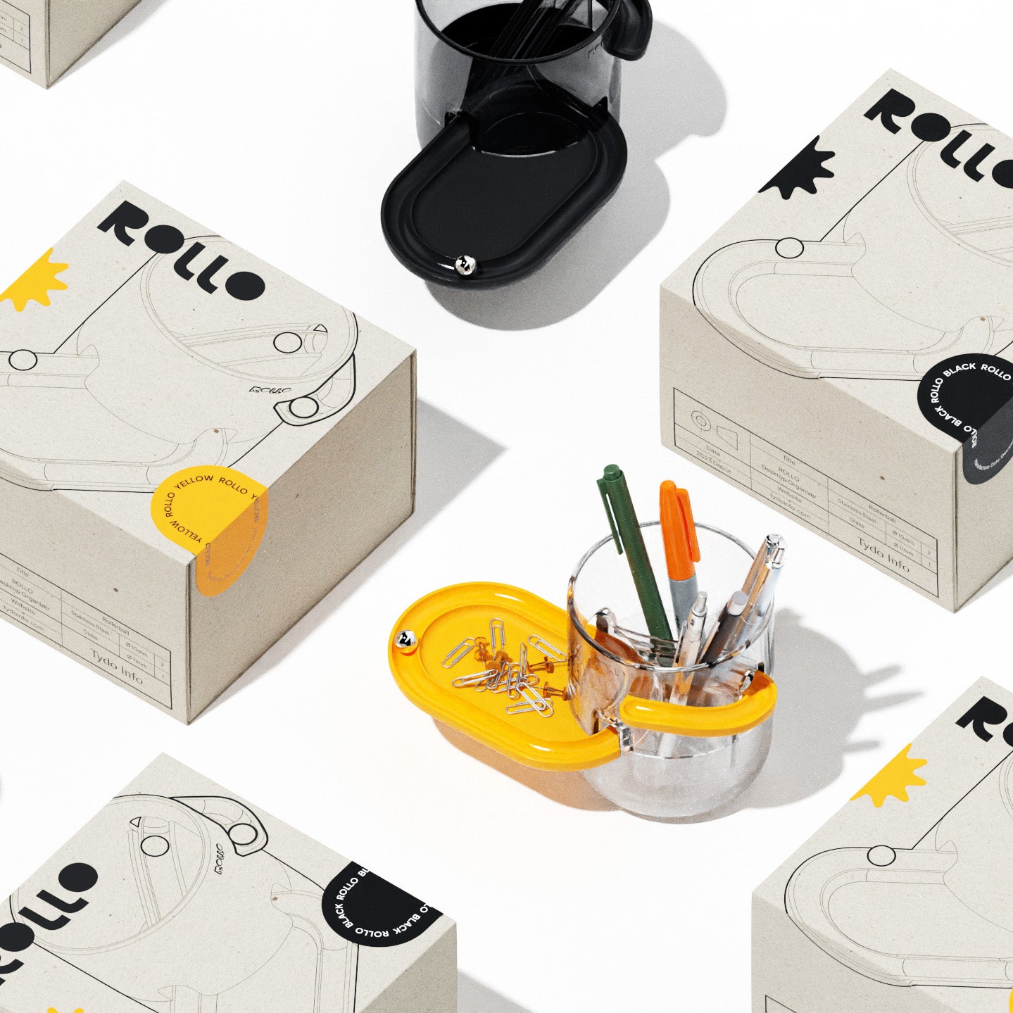 ROLLO 滾珠筆筒 / 經典黃