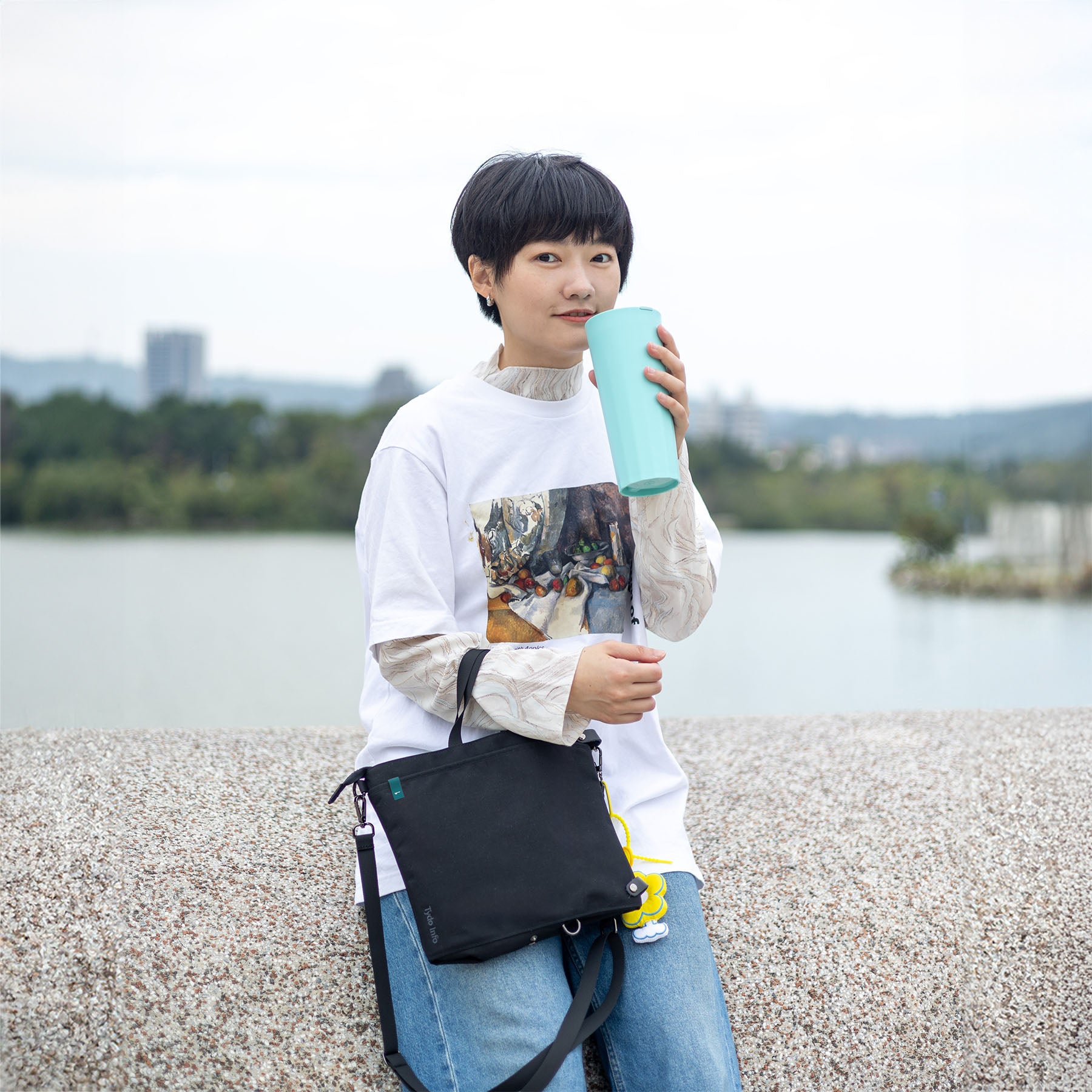 Foldaily Enlarged Small Bag / Black
