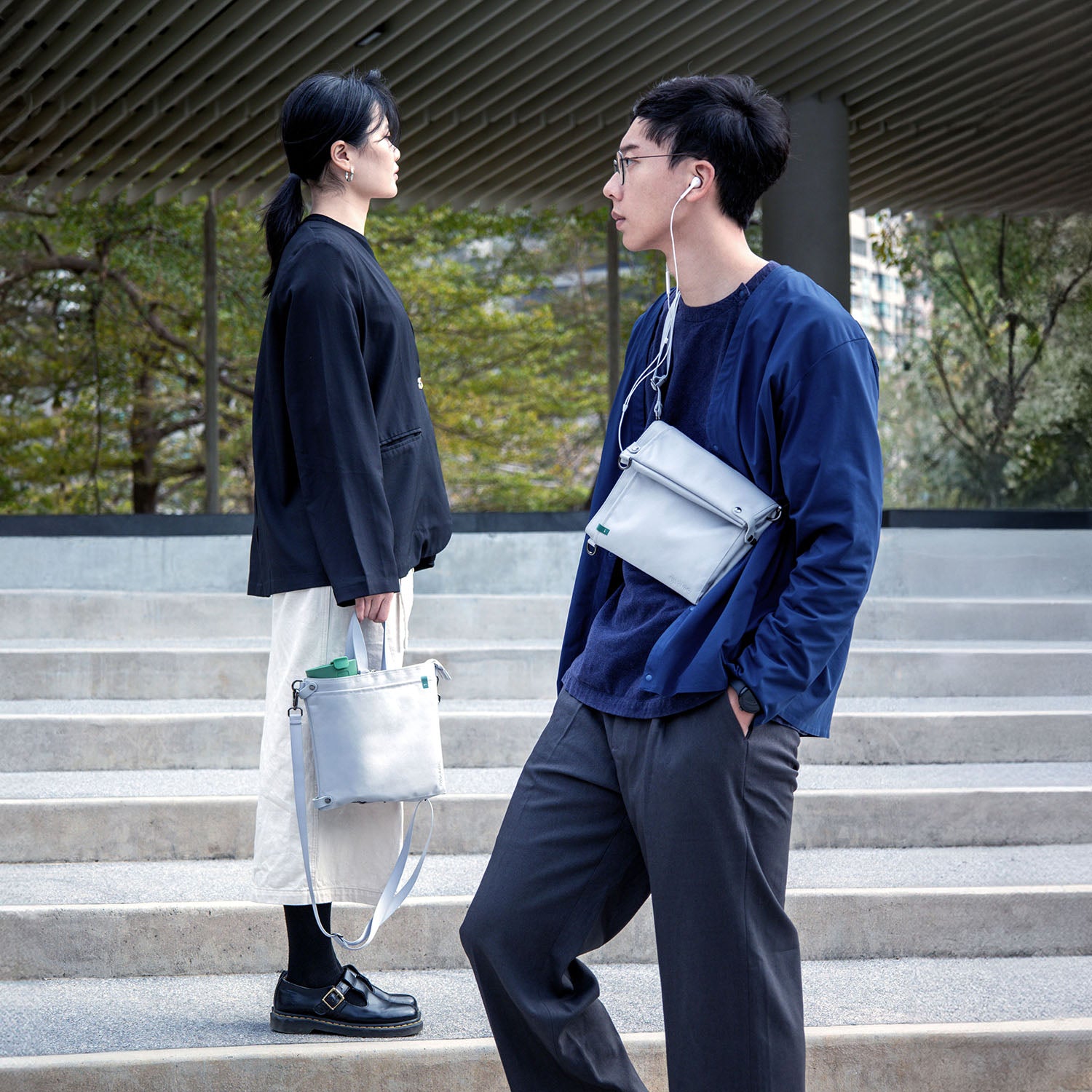 Foldaily Enlarged Small Bag/Light Gray
