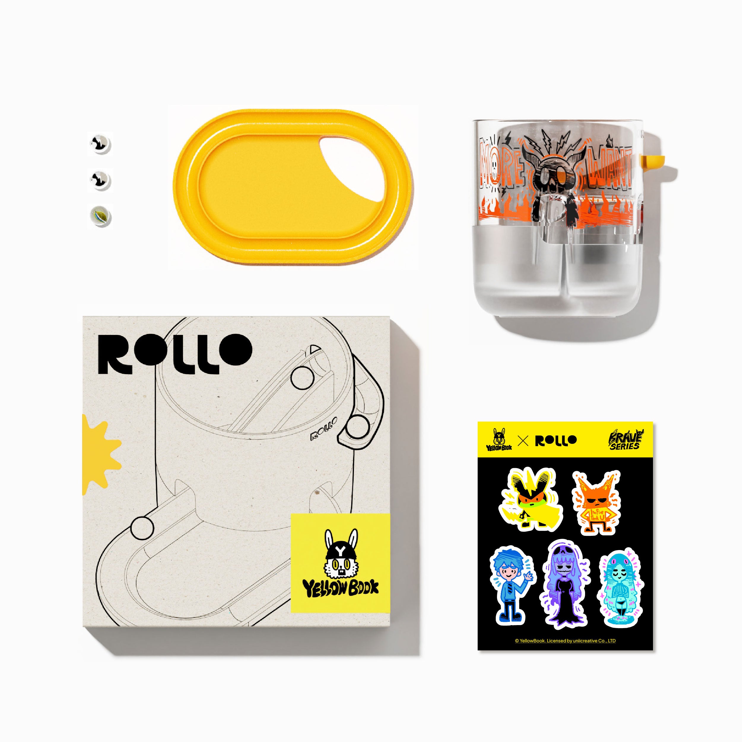 ROLLO 滾珠筆筒 / 聯名款 / 黃色書刊 - 魔王黃